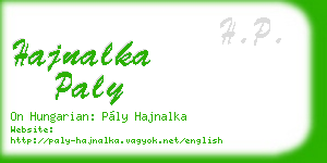 hajnalka paly business card